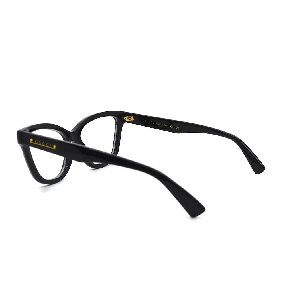 Gucci GG1589O 001 Black Eyeglasses Frames 55-16-145 Authentic New Italy
